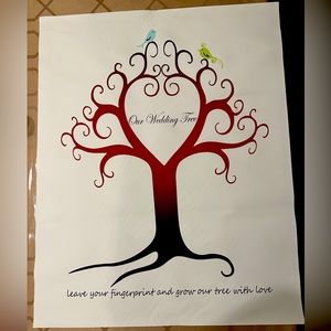 Wedding fingerprint canvas